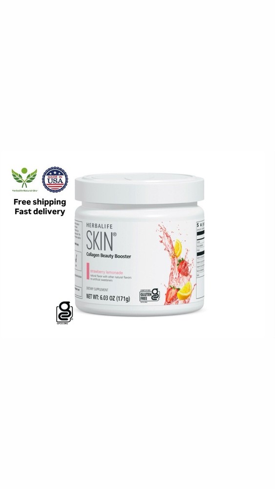 Herbalife SKIN® CollagenBeauty Booster: Strawberry Lemonade Canister 6.03 Oz.
