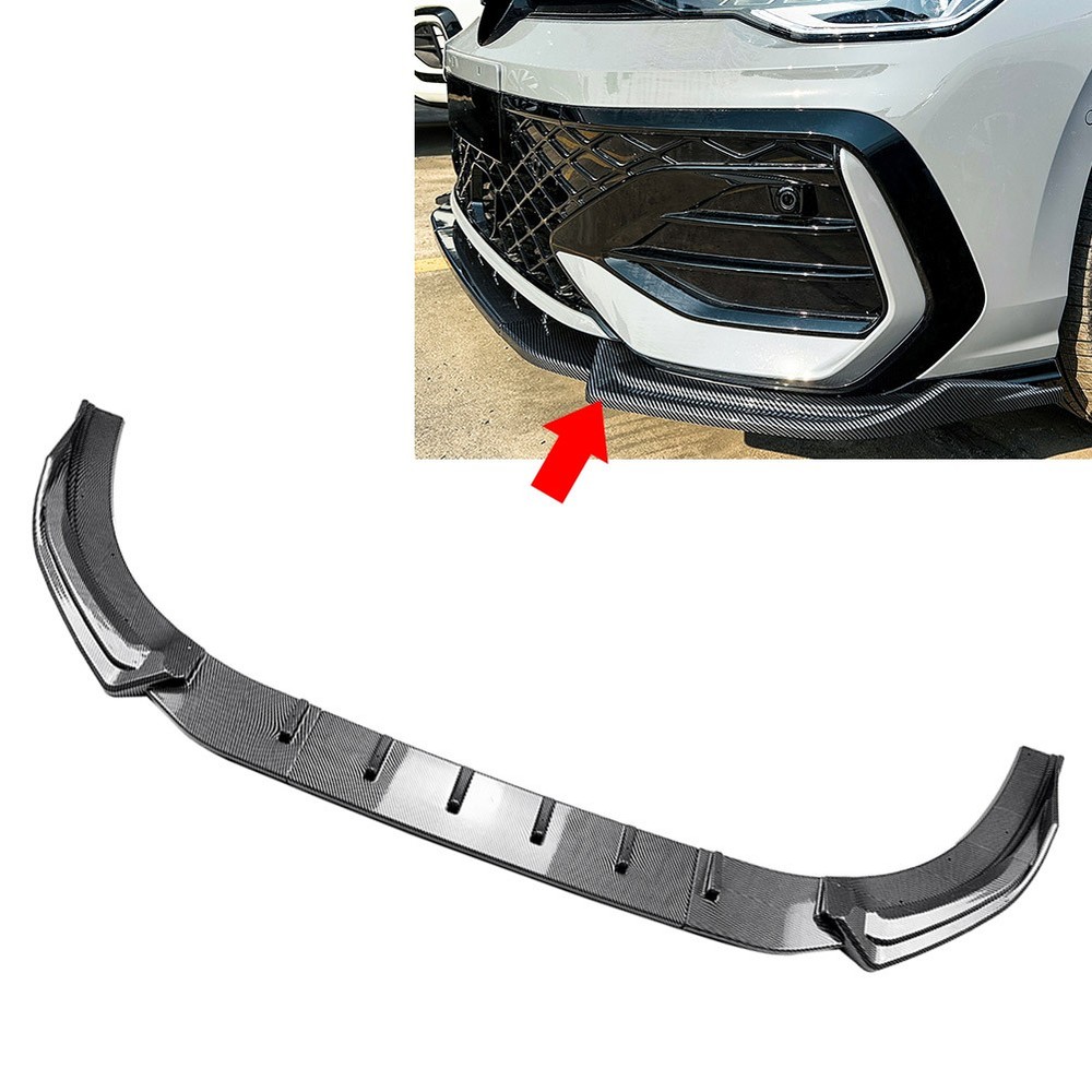 New ABS Front Bumper Splitter Lip Diffuser Spoiler For VW Golf MK8.5 2024-2025