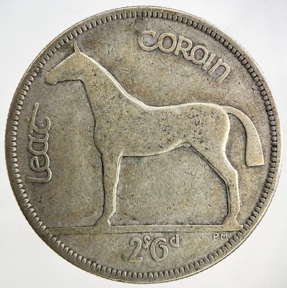 1928 Irish Silver Half-Crown Coin | Collectible Fine Grade