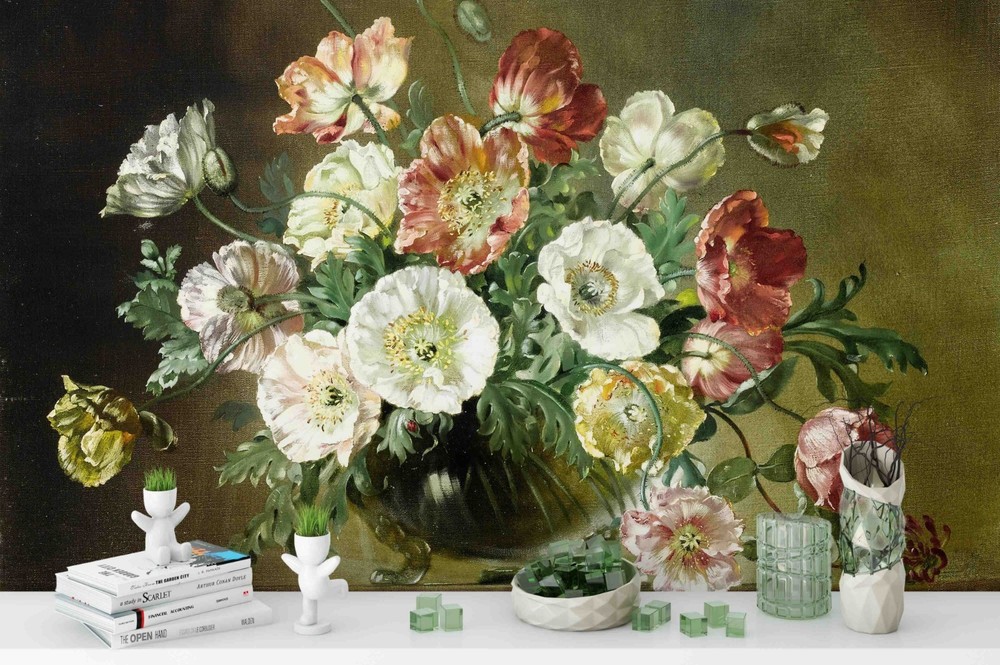 3D Flowers Still Life Oil Painting Wall Murals Wallpaper Murals Wall Sticker 75