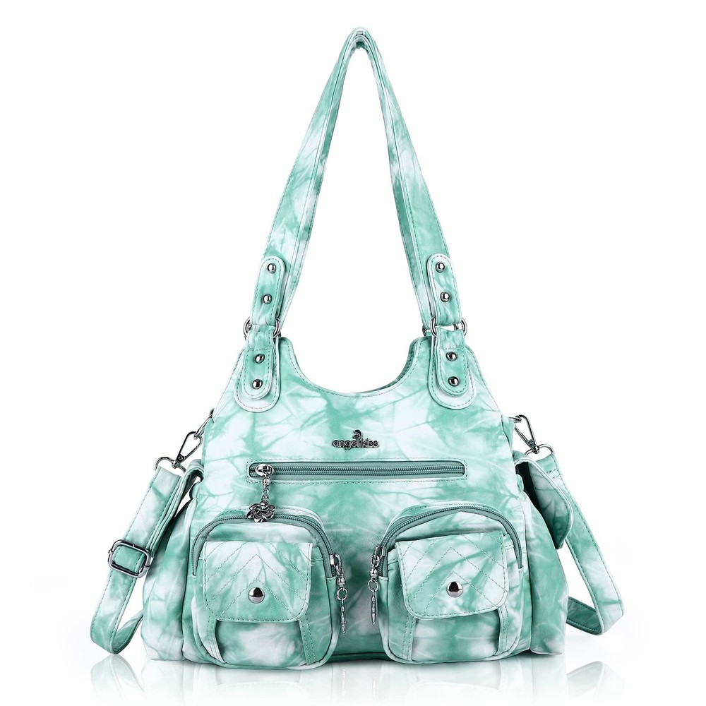 Angel Kiss Handbags for Women Hobo Bags for Large Tote Bag Soft PU Leather Multi