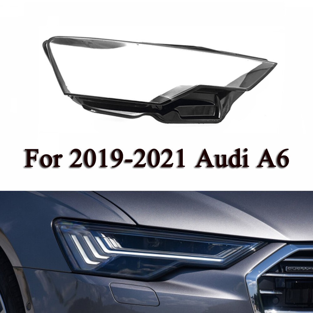 Fit For 2019-2021 Audi A6 Car Right Side Headlight Lens Cover Shell Transparent