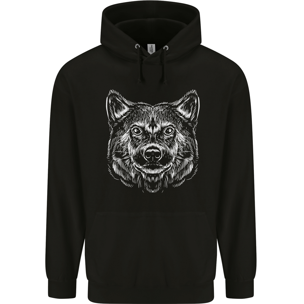 Shiba Inu Dog Art Men's 80% Cotton Comfort Hoodie