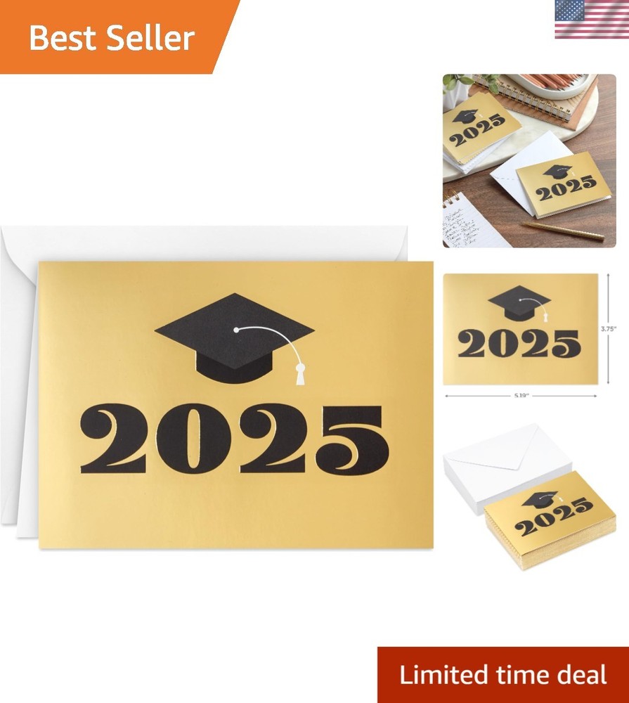 2025 Graduation Thank You Cards - 40 Pack with Blank Inserts