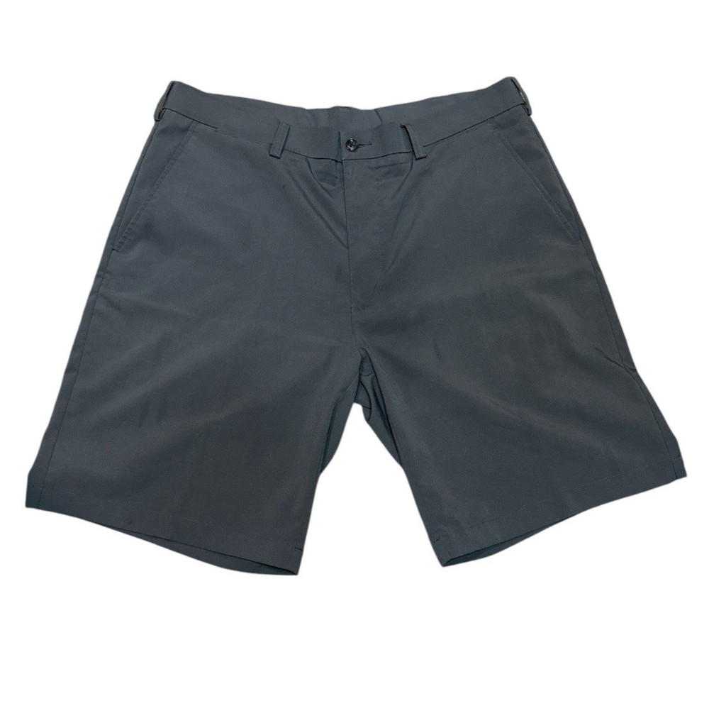 PGA Tour Shorts Gray Chino Flat Front 10