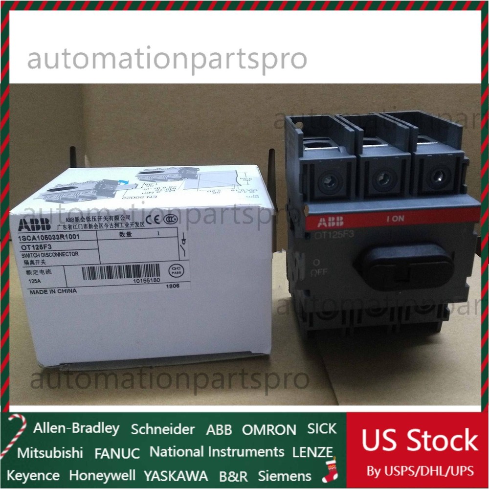 1 piece new abb OT125F3 1SCA105033R1001 3P 125A Disconnector Free ship