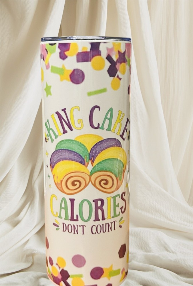 mardi gras skinny tumbler