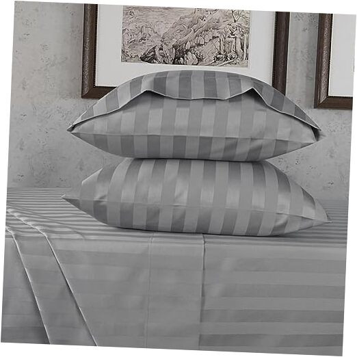 800 Thread Count Egyptian Cotton Full Size Damask Striped Sheets Set (4 Pc) -