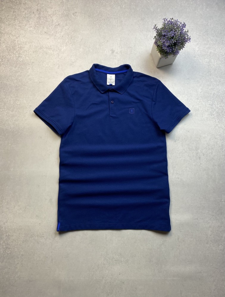 Mens Nike Roger Federer RF Slim Fit Tennis Polo Shirt Blue Size S
