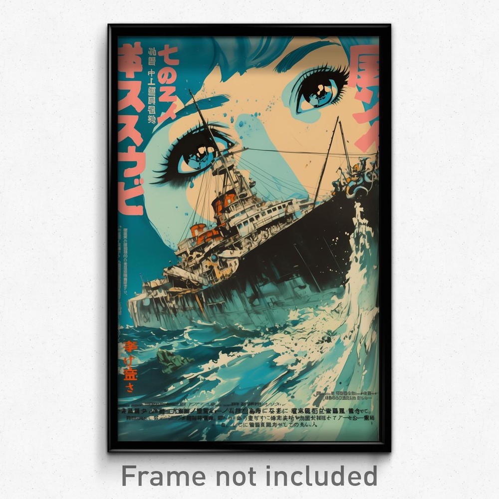 Japanese Movie Poster - Warped Sea Wreck (Japan Retro Film Art Print)