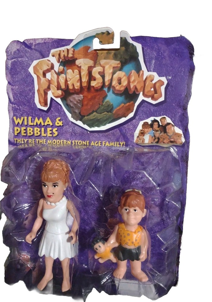 Vintage 1993 Mattel Flintstones Wilma & Pebbles Figure New In Box
