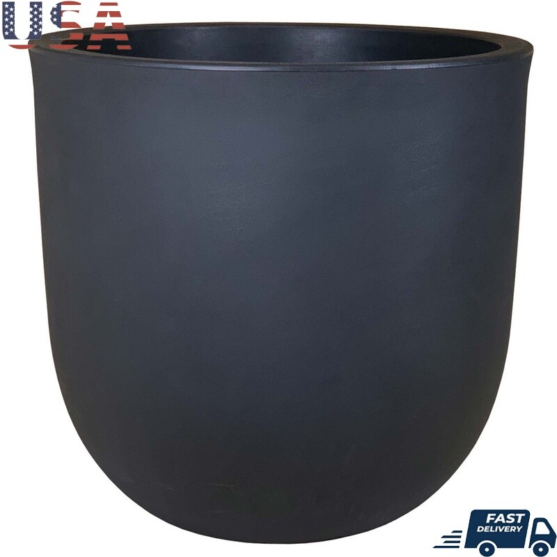 Resin Planter Round Indoor Outdoor Pot Durable Lightweight UV Resistant 18in New