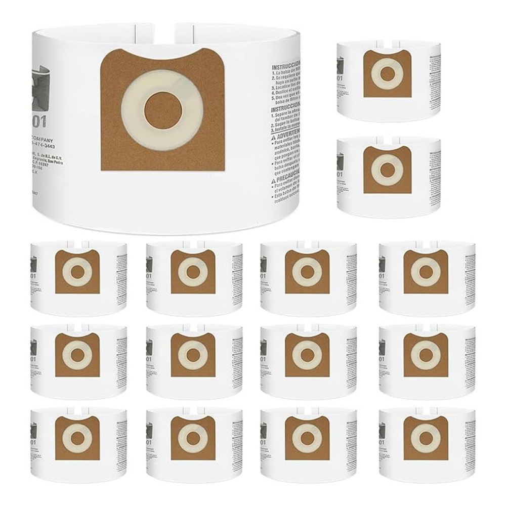 23738 VF3501 Bags For Ridgid 3-4.5 Gallon Shop Vac, Rigid Size C Vacuum Bags