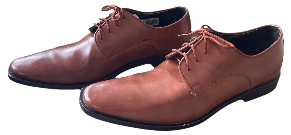 Joseph Abboud Men's Oxford Lace Up Shoes Cognac Brown Size 10M