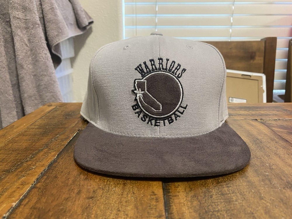 Golden State Warriors Stone Brown Mitchell & Ness Fitted 7 5/8 Dark Green UV