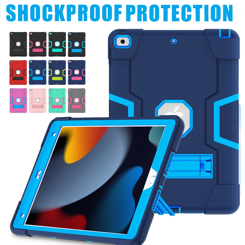 For iPad 6th 7th 8th 9th 10th 11th Generation (A16) Shockproof Hard Stand Case
