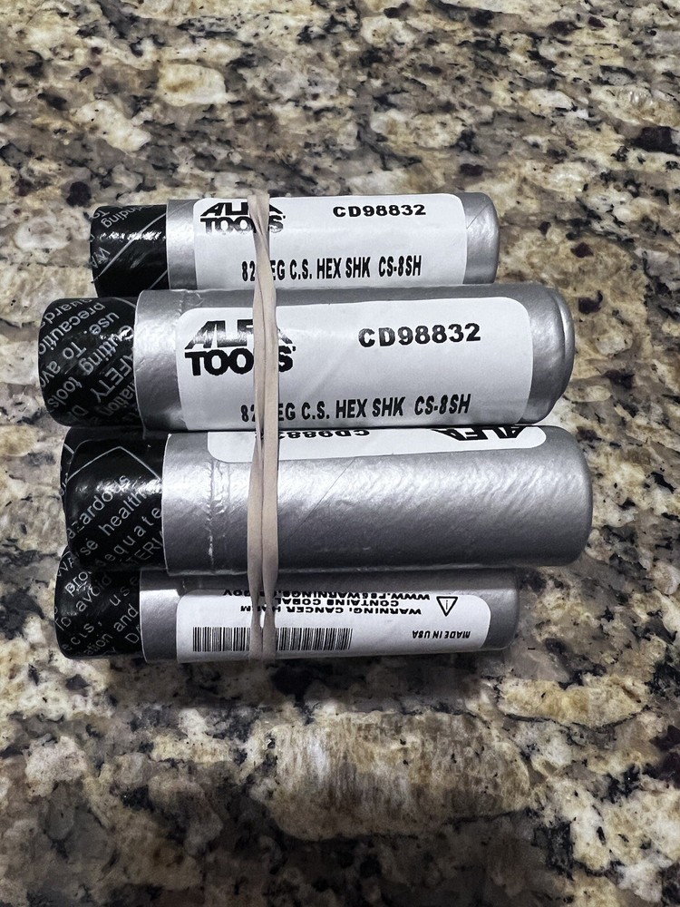 Set of (9) Weldon Alfa Tools CD98832 Hex Shank Countersink CS-8sh x 1/4