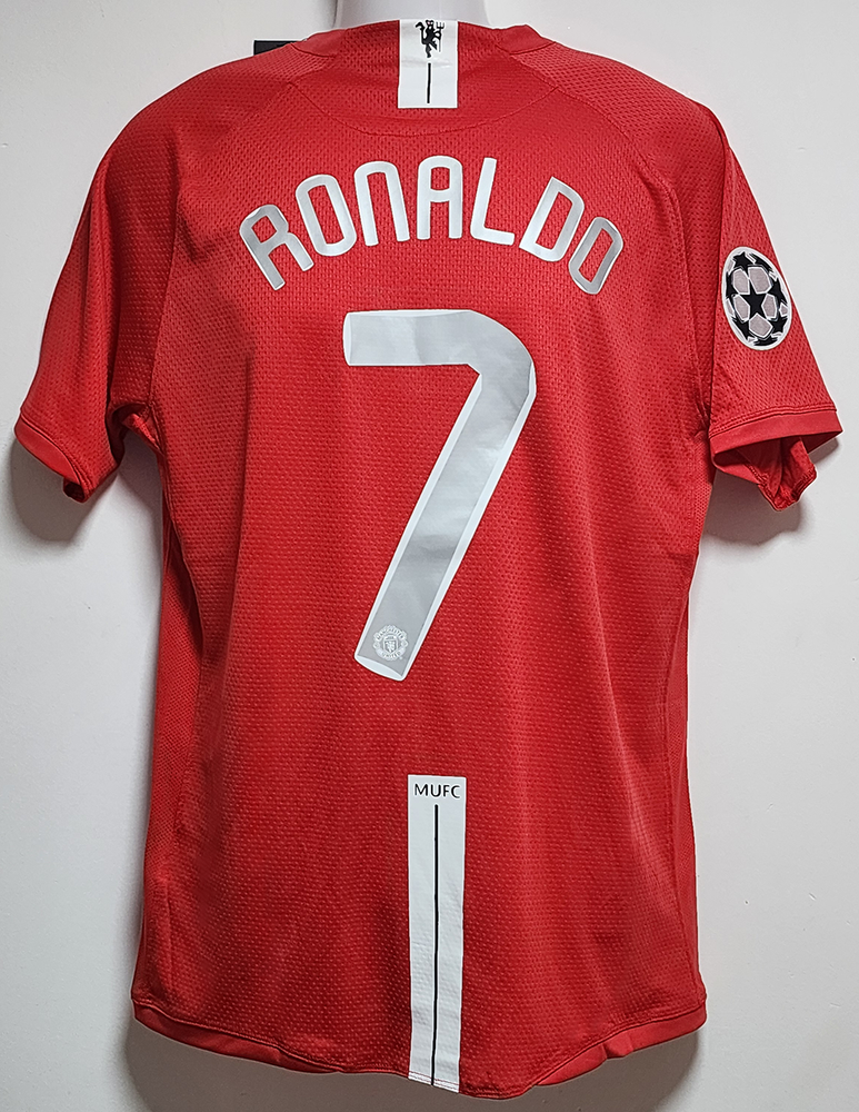 New 2007/2008 #7 Final UCL Champions Jersey Home Retro Shirt for Man Red