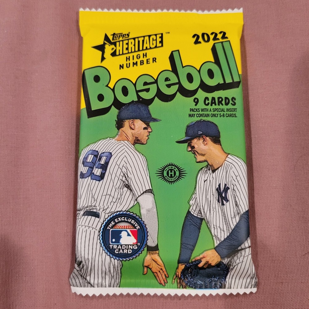 2022 Topps Heritage High Number HOBBY Series (1) Pack of 9 HOBBY BASEBALL CARDS