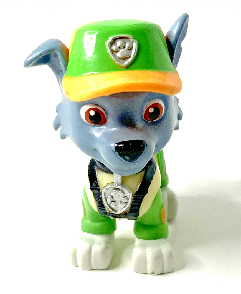 Rocky w/ Green/orange Baseball Cap Paw Patrol Action Figure Spin Master 2 Inches