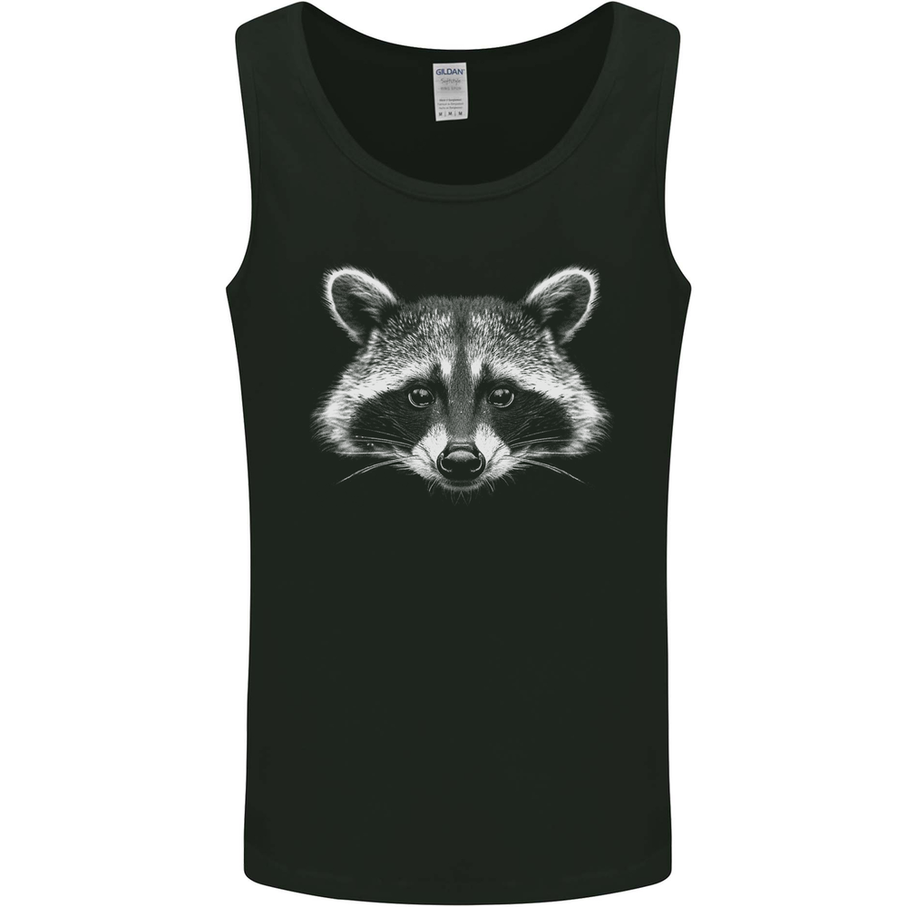 Raccoon Face Mens Vest Tank Top