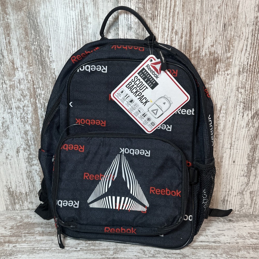 Reebok Scout Backpack with Detachable Insulated Lunch Box in Black  NWT