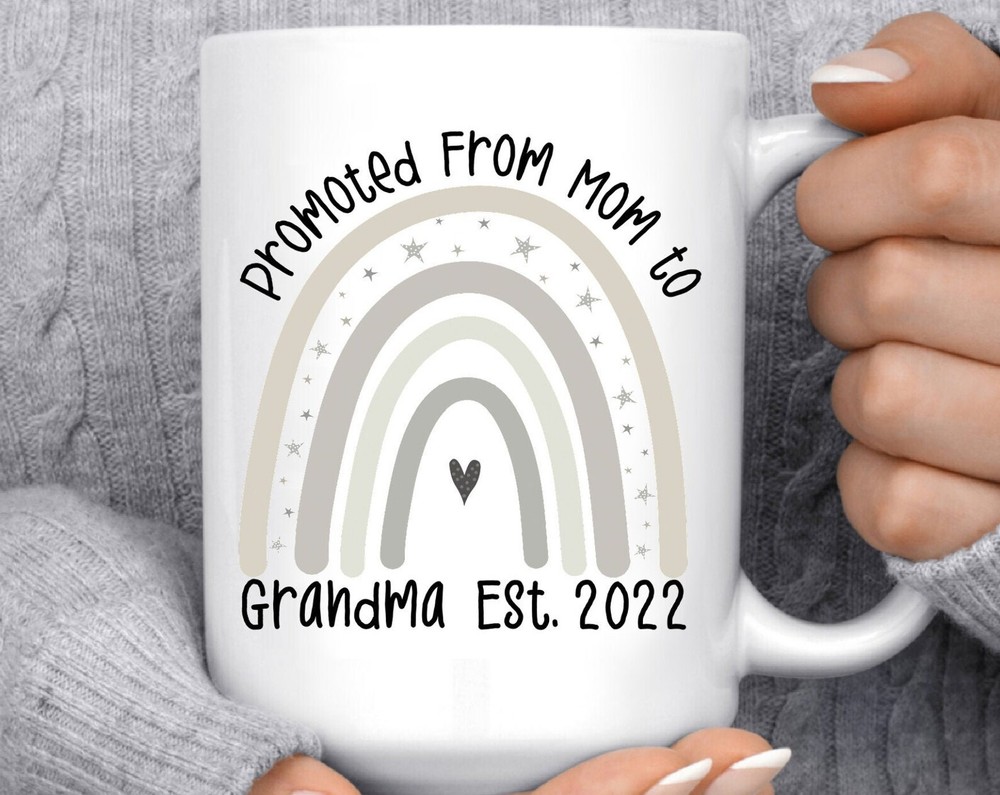 New Grandma Mug Promoted To Grandma Baby Announcement Grandmother Gift New