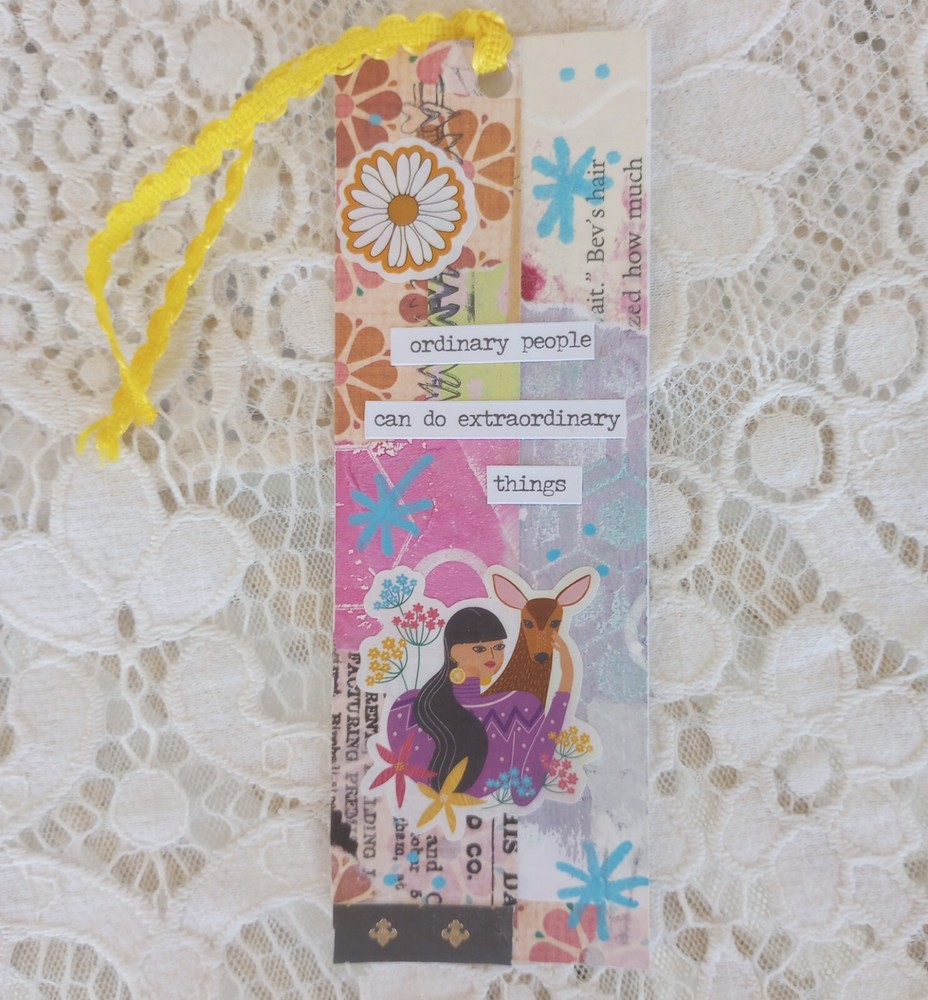 handmade Collage Whimsical Whimsy bookmark