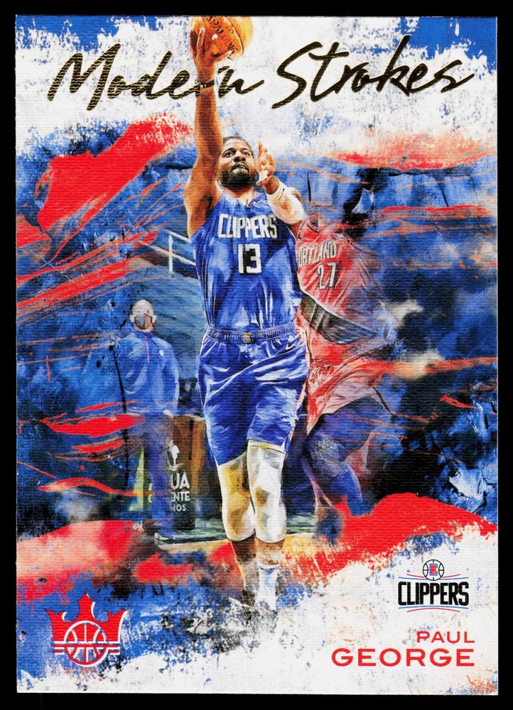 Paul George LA Clippers 2020 Panini Court Kings Modern Strokes NBA Card