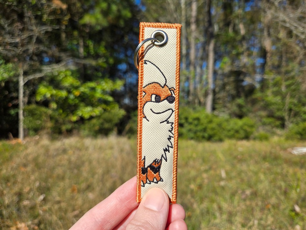 Growlithe Pokemon Keychain | Jet Tag | Flight Tag | Bag & Backpack Accessory