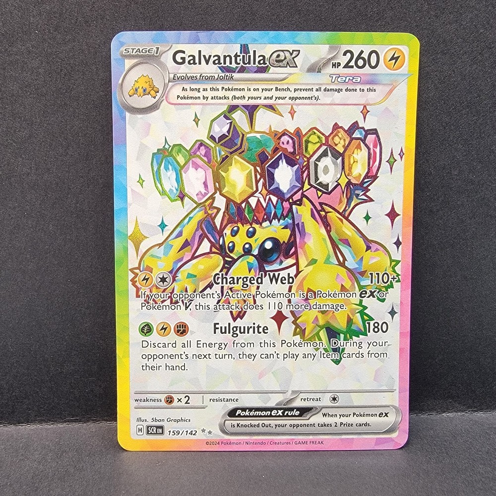 Galvantula ex 159/142 Stellar Crown Tera Ultra Rare Full Art Pokemon
