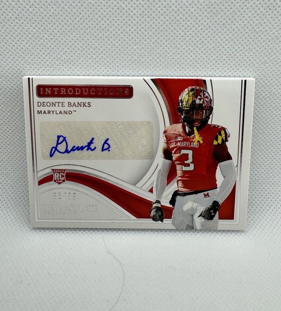 2023 Panini Immaculate Collection Deonte Banks Introductions RC Auto /99