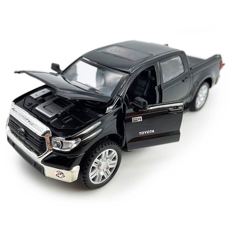 1/36 Black Metal Tundra Pickup Truck Diecast Pull Back Toy Car