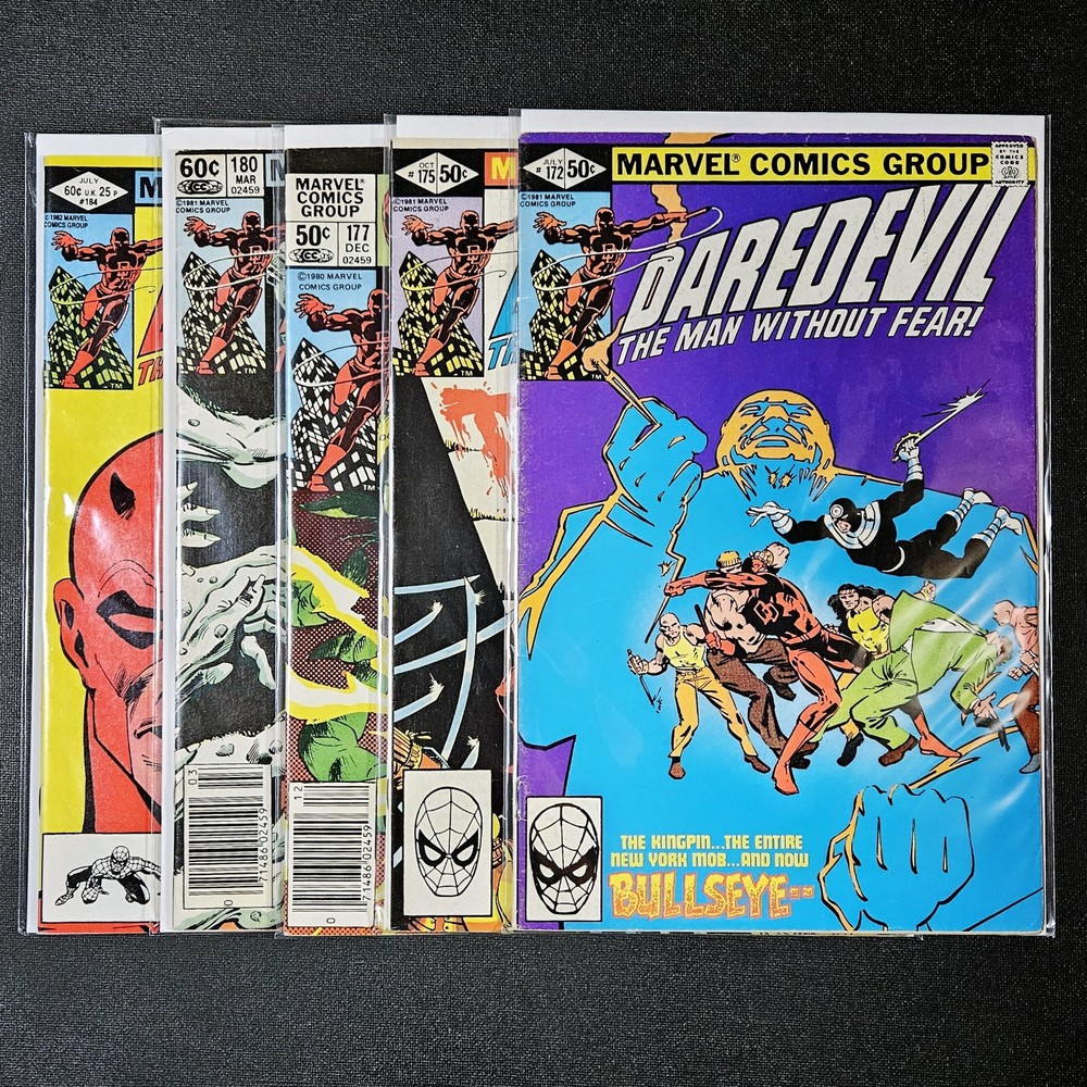 Daredevil 172, 175, 177, 180, 184 Vol. 1 - Frank Miller 5 Book Lot 🔑 issue