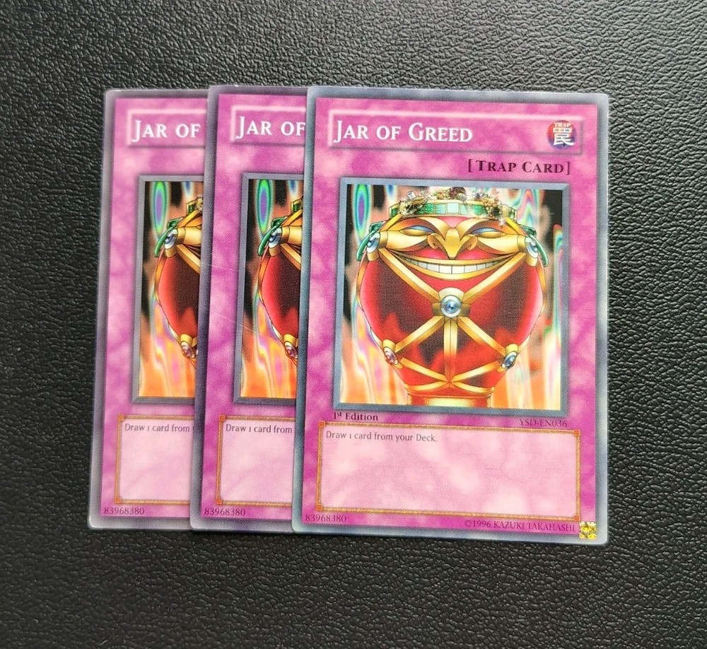 Yu-Gi-Oh Jar of Greed Playset - 3 Cards for Your Deck