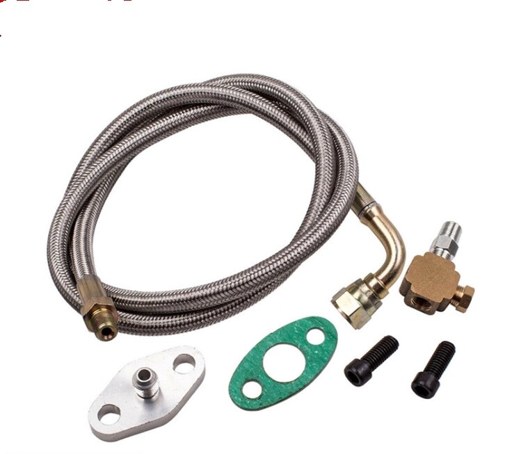 T3 T4 T3/T4 T04E T70 GT35 turbocharger oil inlet repair kit 1/8 NPT 4an