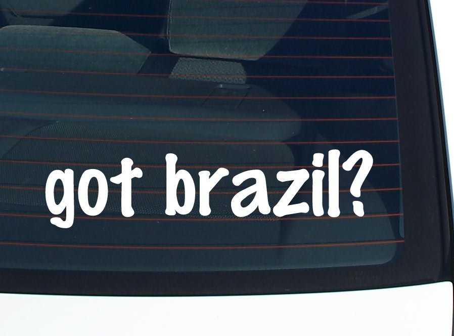 Brazil Car Decal - Funny Bumper Sticker or Window Vinyl Joke