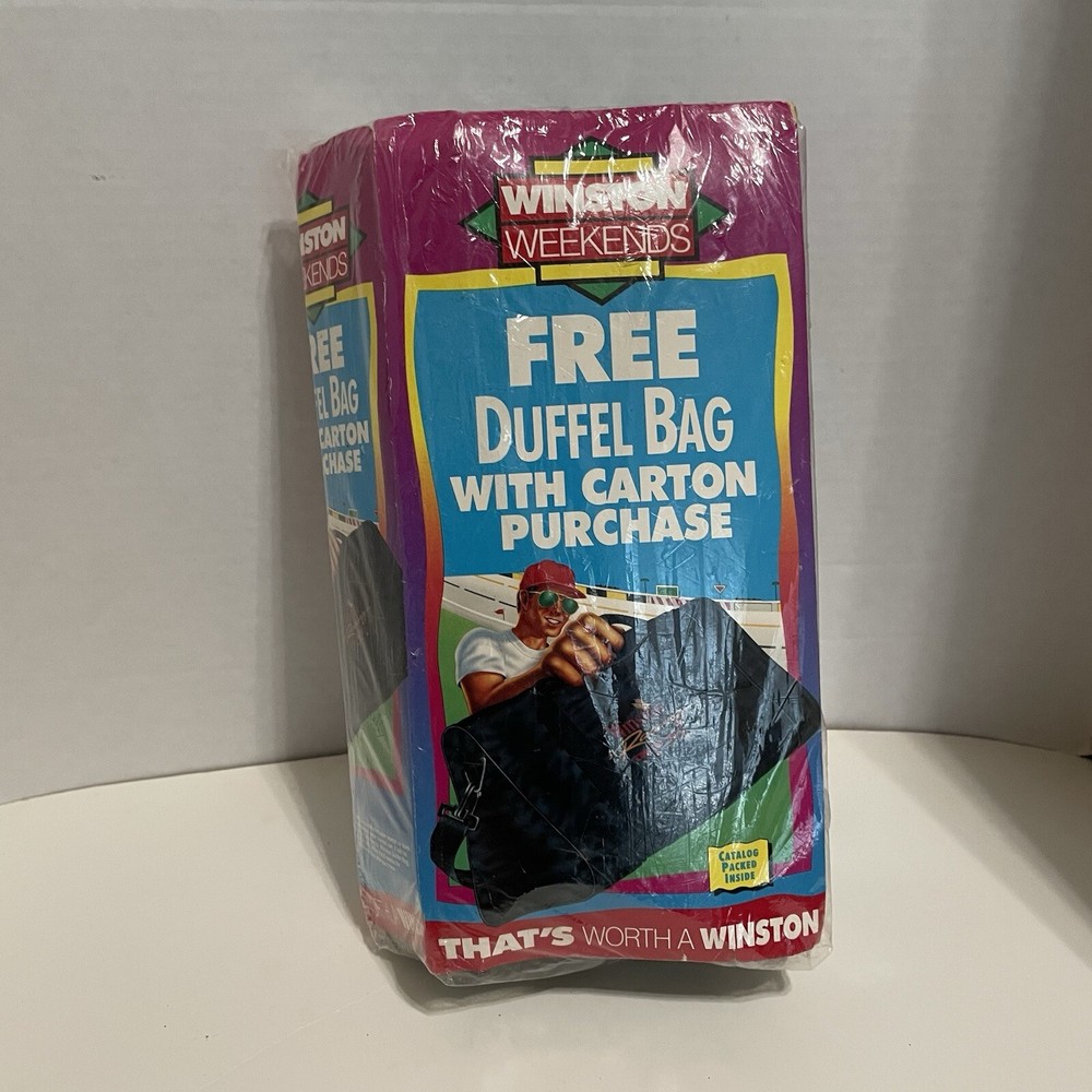 Vintage 90s Winston Racing Team Duffel Bag for Gym Travel NASCAR Retro