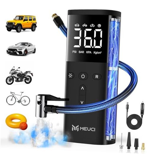 Tire Inflator Portable Air Compressor - Fast Cordless Air Pump for Car Tires,