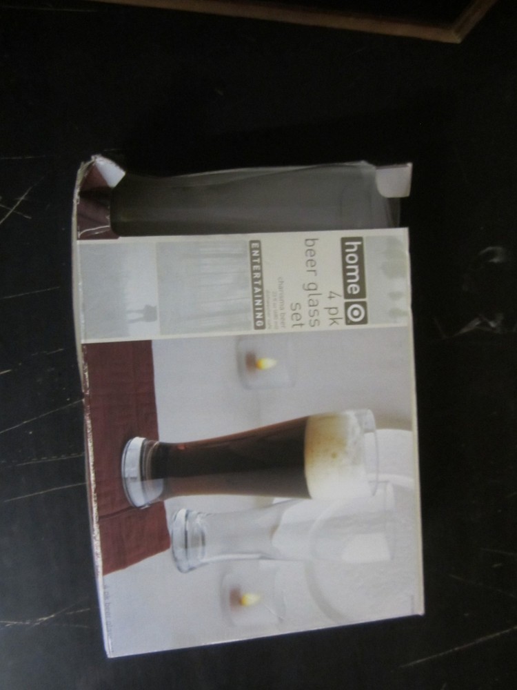 Pack Of 4 Home Target Beer Glass Set New