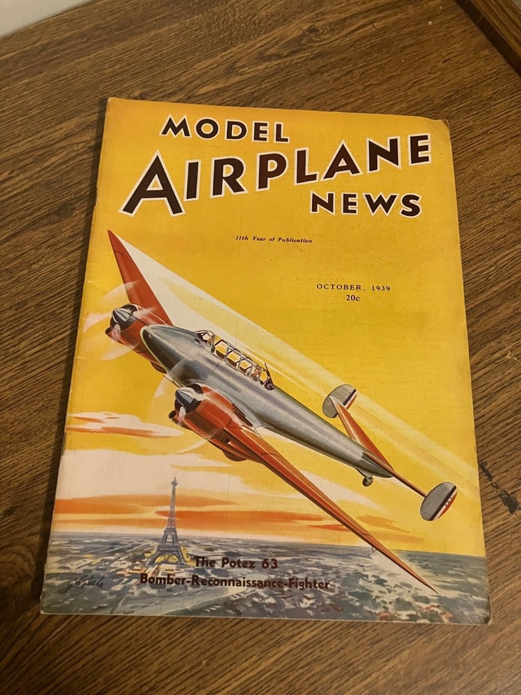 Vintage Back Issue of Model Airplane News Magazine - October 1939
