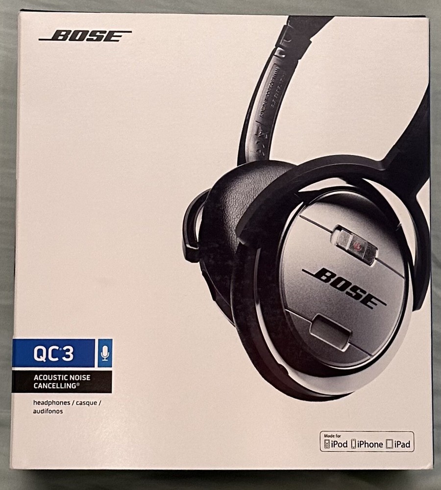 LOT OF 2 Bose QuietComfort 3 QC3 Acoustic On-ear Headphones