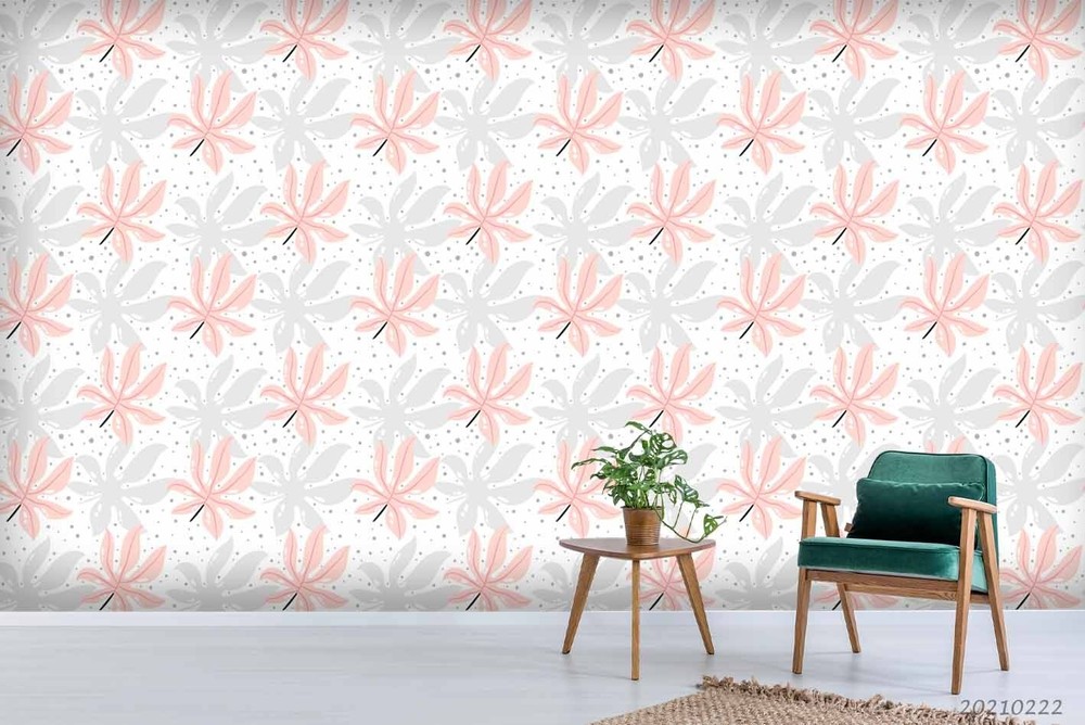3D Plant Leaf Watercolor Pattern Wall Murals Wallpaper Murals Wall Sticker