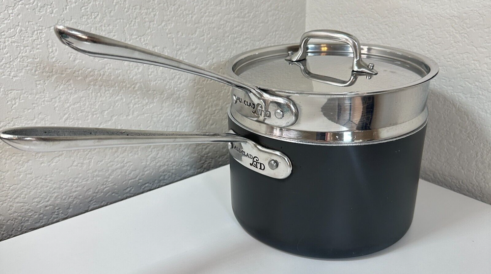 All-Clad LTD 3 Qt Anodized Stainless Steel Saucepan & 3 Qt Steamer Insert w/ Lid