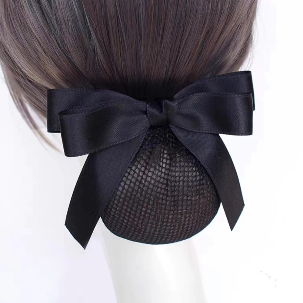Hair Snood Fishnet Hair-fixed Pure Color Hair Snood Headwear