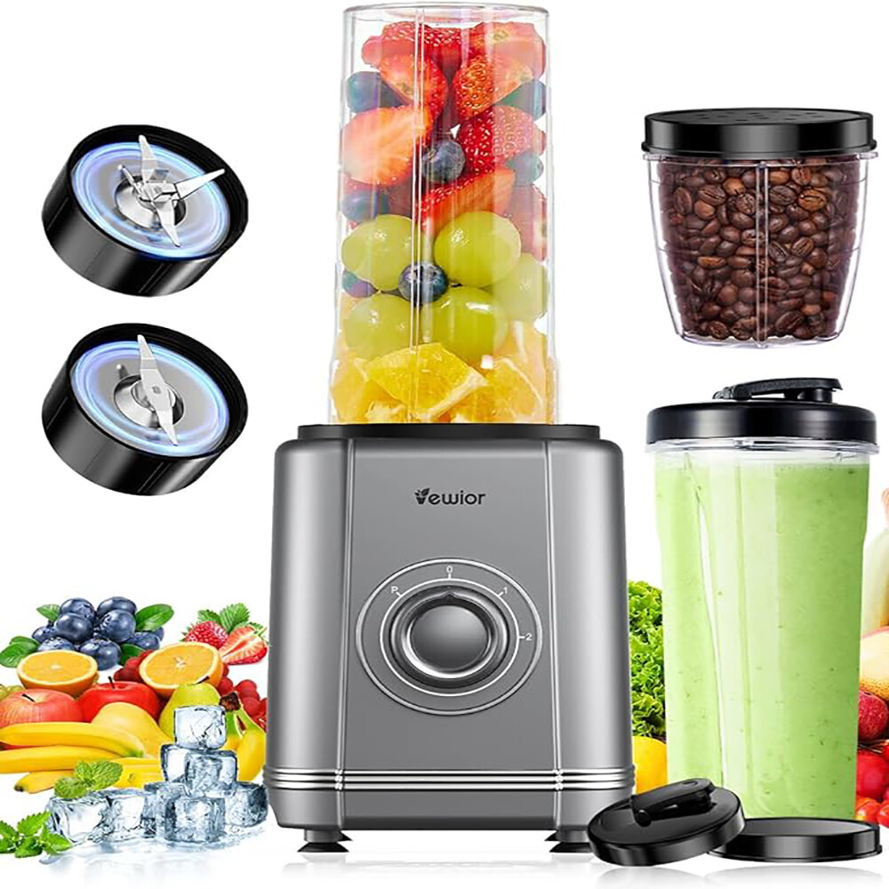 1200W Powerful Personal Blender for Smoothies Shakes BPA-Free Dual To-Go Cups