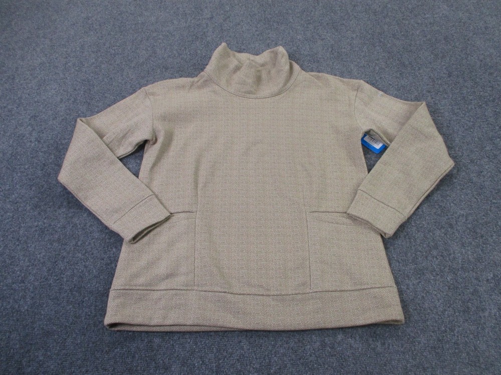Columbia Women's L Beige Lodge Funnel Sweater Pullover Jacket for Active Outdoors