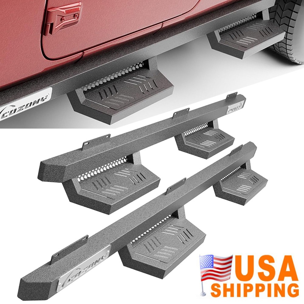 Steel Running Boards Drop Side Steps for 2005-2023 Toyota Tacoma Double & Crew Cab