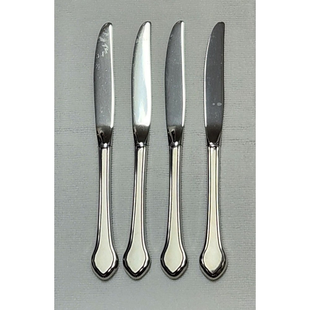 Oneida Summer Mist Stainless Steel 4-Piece Dinner Butter Knife Set