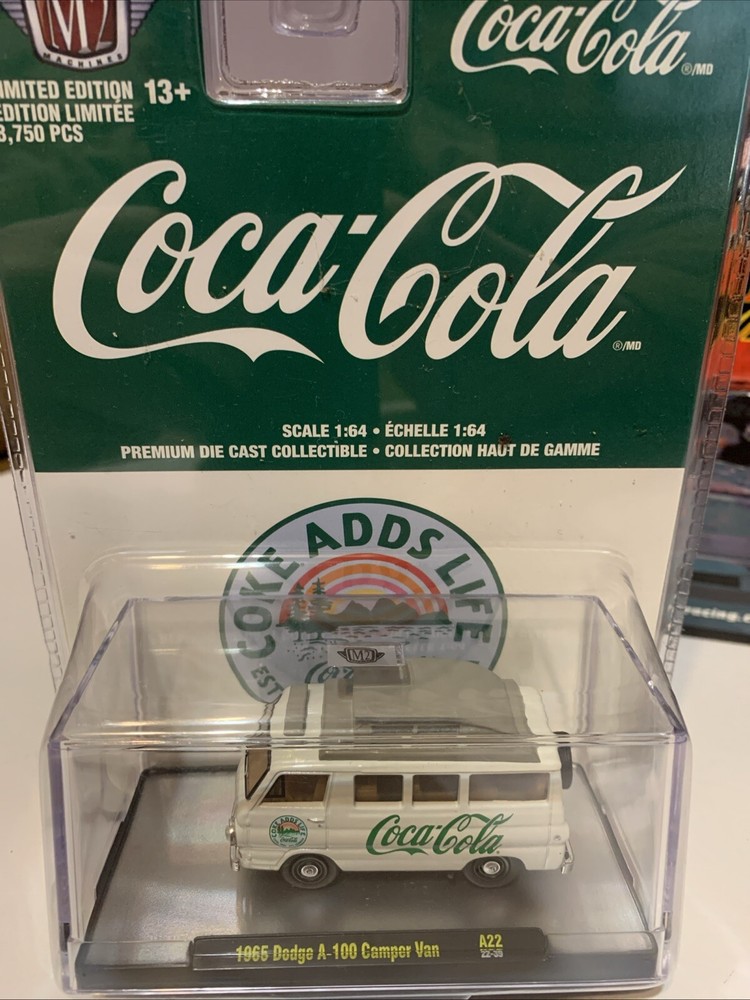 M2 Machines 1965 Coca - Cola Dodge A-100 Camper Van Scale 1:64 Limited Edition